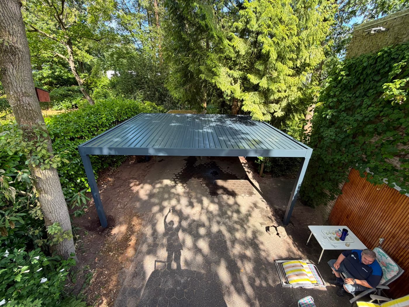 Carport in uitvoering