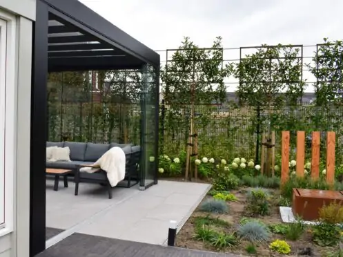 Cube Canopy in Garden Setting